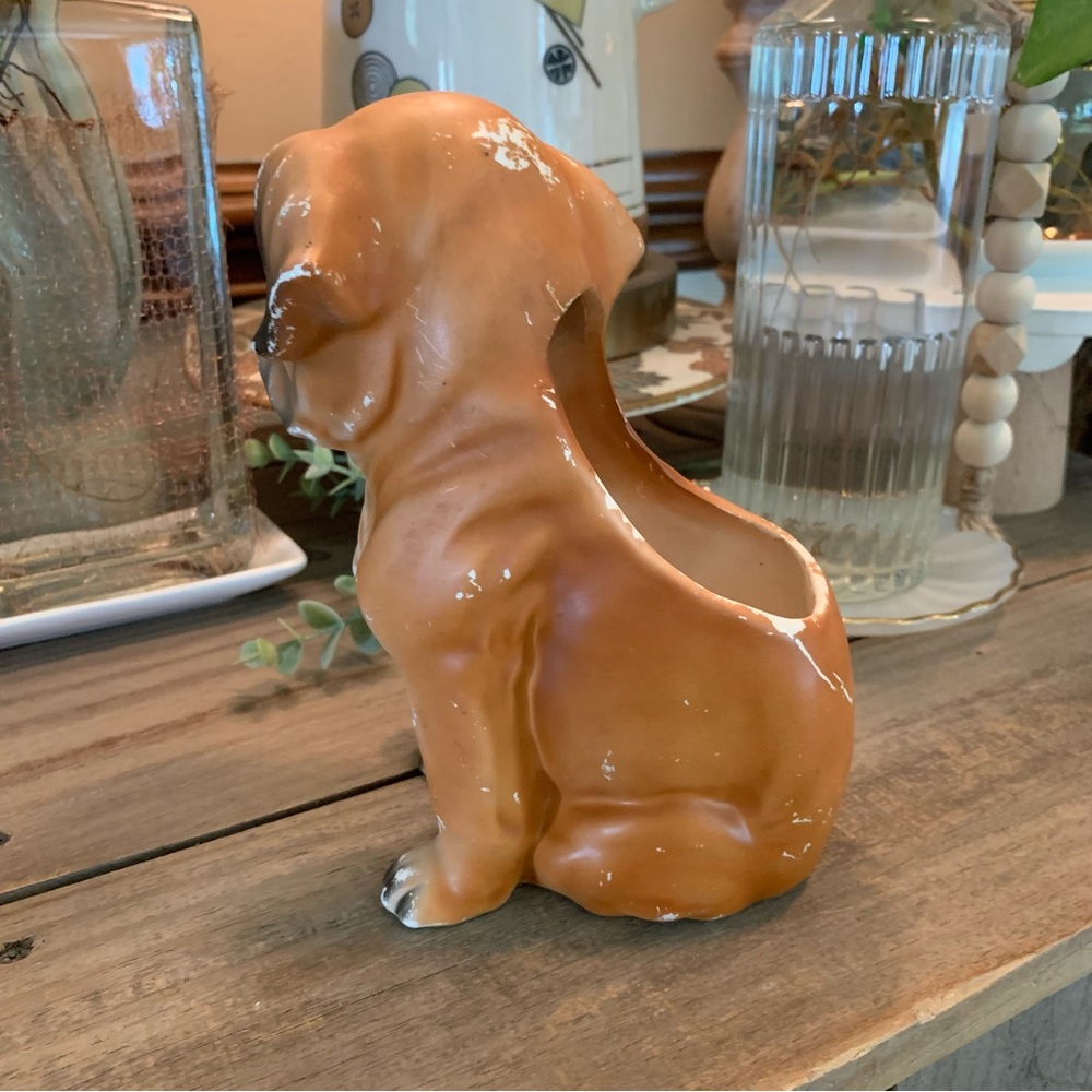 🌱vintage dog~planter~Utensil holder~farmhouse~pets~plants - Picture 6 of 11